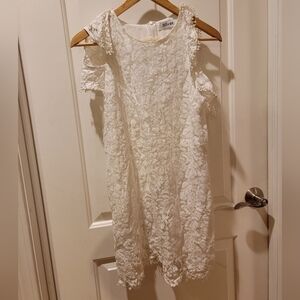DO + BE White Lace Overlay Tank Dress Size S